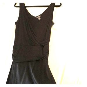 Black evening/cocky dress mid knee calf length